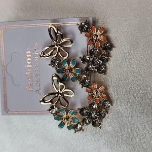 Butterfly 🦋 Flower earrings